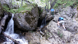 Aufstieg in der Schlucht Nove Diery