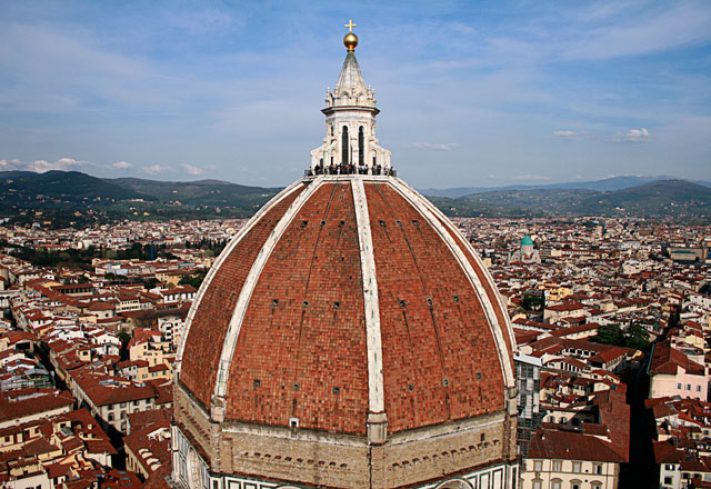 20080331_170146_1.jpg - Blick vom Campanile di Giotto ber den Dom (Cattedrale di Santa Maria del Fiore) nach Osten
